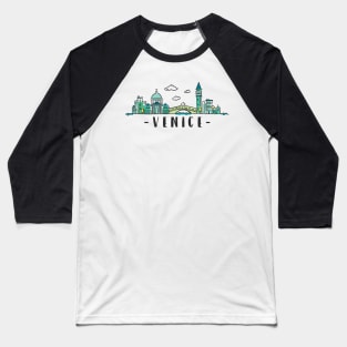 Venice Venezia Italy Skyline Hand Drawn Baseball T-Shirt